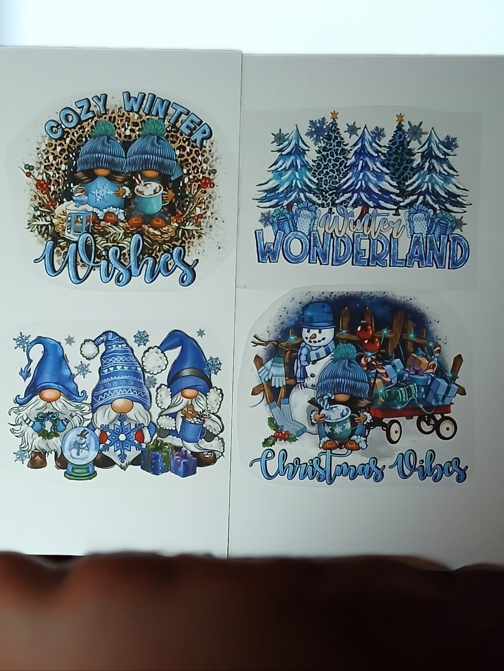Cozy Winter Wishes Blue Gnome Holiday Wall Art